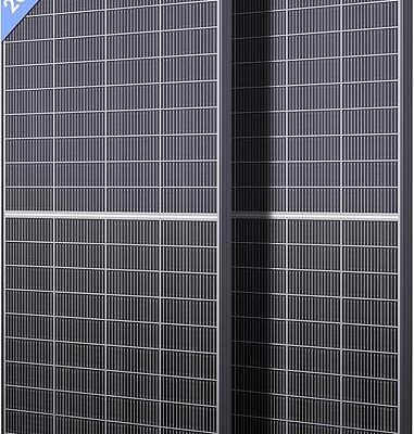 N-Type 16BB 400W Bifacial Solar Panel, 2Pcs 200 Watt Solar Panel 12V, 25% High Efficiency, Dual-module Parallel Anti-Shade Design, for RV Van Marine Home Rooftop Off-Grid Systems (2 Pack 200W)